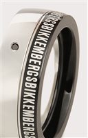 Anello Bikkembergs Uomo Band in Acciaio Diamante 0.01 Ct BANR01WB-20 - BANR01WB-18